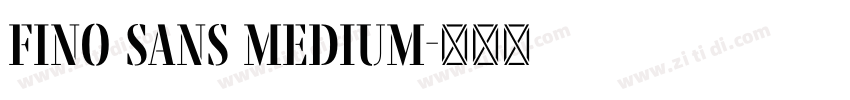 Fino Sans Medium字体转换